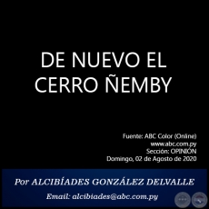 DE NUEVO EL CERRO EMBY - Por ALCIBADES GONZLEZ DELVALLE - Domingo, 02 de Agosto de 2020